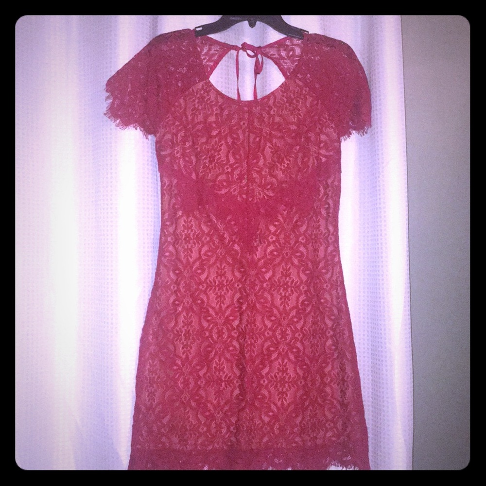 Beautiful red lace dress from Nordstrom worn once!